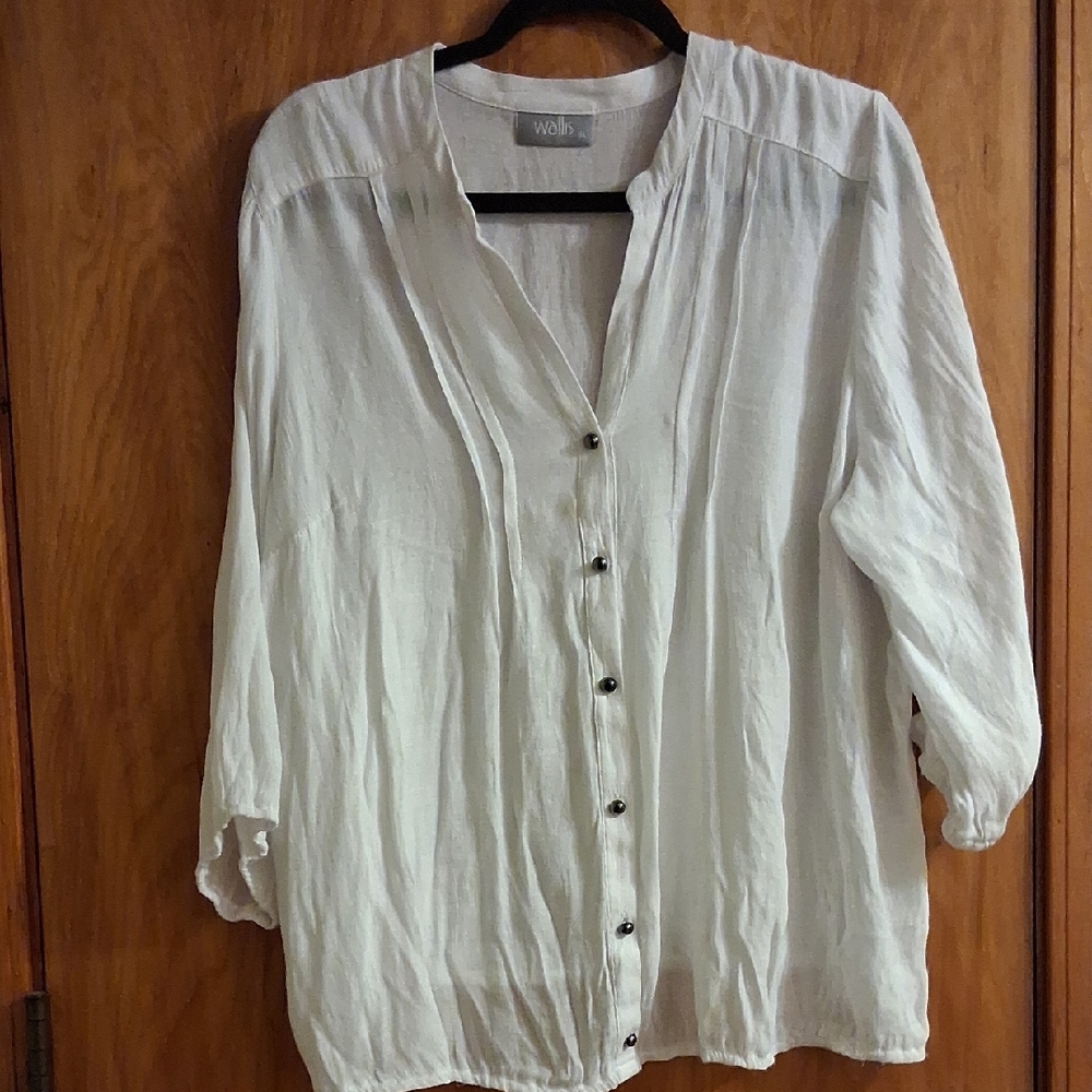 Wallis Off-White Button-Down Blouse